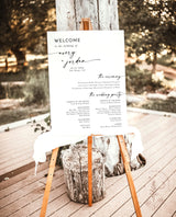 Minimalist Wedding Program Poster | Boho Wedding Program Sign