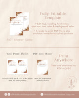 Bridal Shower Memory Game | Fall Bridal Shower Game