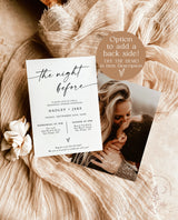 Minimalist Rehearsal Dinner Invitation | Modern Minimalist Wedding Rehearsal Invite