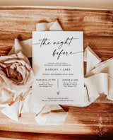 Minimalist Rehearsal Dinner Invitation | Modern Minimalist Wedding Rehearsal Invite