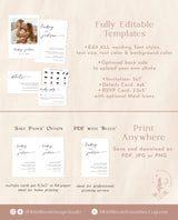 Modern Wedding Invitation Suite Template | Editable Minimalist Wedding Invite