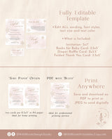 Winter Baby Shower Invite Bundle | Girl Baby Shower
