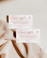Winter Diaper Raffle Card | Snowflake Diaper Raffle Ticket