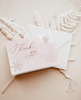 Winter Thank You Card Template | Editable Thank You Cards