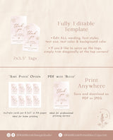 Winter Baby Shower Favor Tag Template | Snowflake Baby Shower