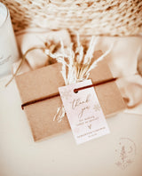 Winter Baby Shower Favor Tag Template | Snowflake Baby Shower