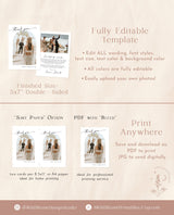 Photo Thank You Card | Boho Modern Wedding Thank You Card