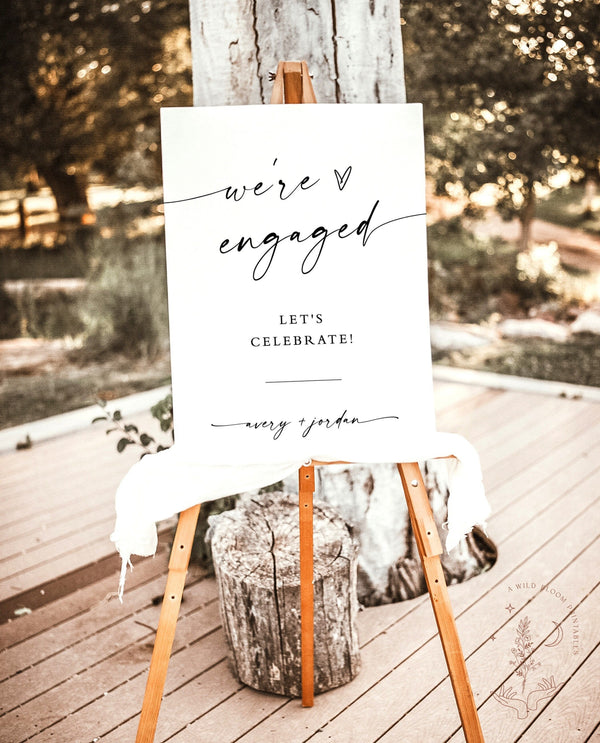 Engagement Party Welcome Sign | Minimalist Engagement Sign | Modern Engagement Welcome | Welcome To Our Engagement |Boho Engagement | M9