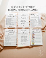 Bridal Shower Games Bundle | Minimalist Bridal Shower Games