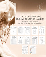 Bridal Shower Games Bundle | Minimalist Bridal Shower Games