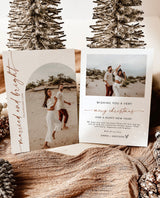 Married and Bright Christmas Card | Minimalist Christmas Photo Card