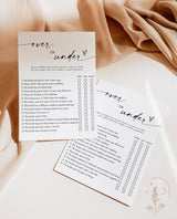 Over or Under Bridal Shower Game | Modern Bridal Shower