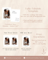 Boho Photo Save the Date Template | Minimal Save the Date Template