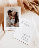 Boho Photo Save the Date Template | Minimal Save the Date Template