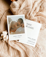 Minimalist Photo Save the Date Template | Modern Save the Date Template