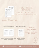 Prayers for Baby Card | Minimalist Baby Shower