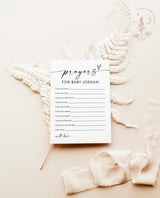 Prayers for Baby Card | Minimalist Baby Shower