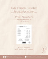 Minimalist Invoice Template | Boho Small Business Invoice