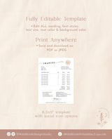 Minimalist Invoice Template | Boho Small Business