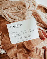 Modern RSVP Card | Minimalist Wedding Response Card