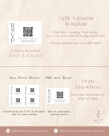QR Code Response Card |Minimalist Wedding Reply Card