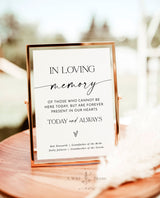 In Loving Memory Sign | Forever in Our Hearts Wedding Sign | Forever In Our Hearts Sign | Wedding Memorial Candle Sign | Editable Sign | D1
