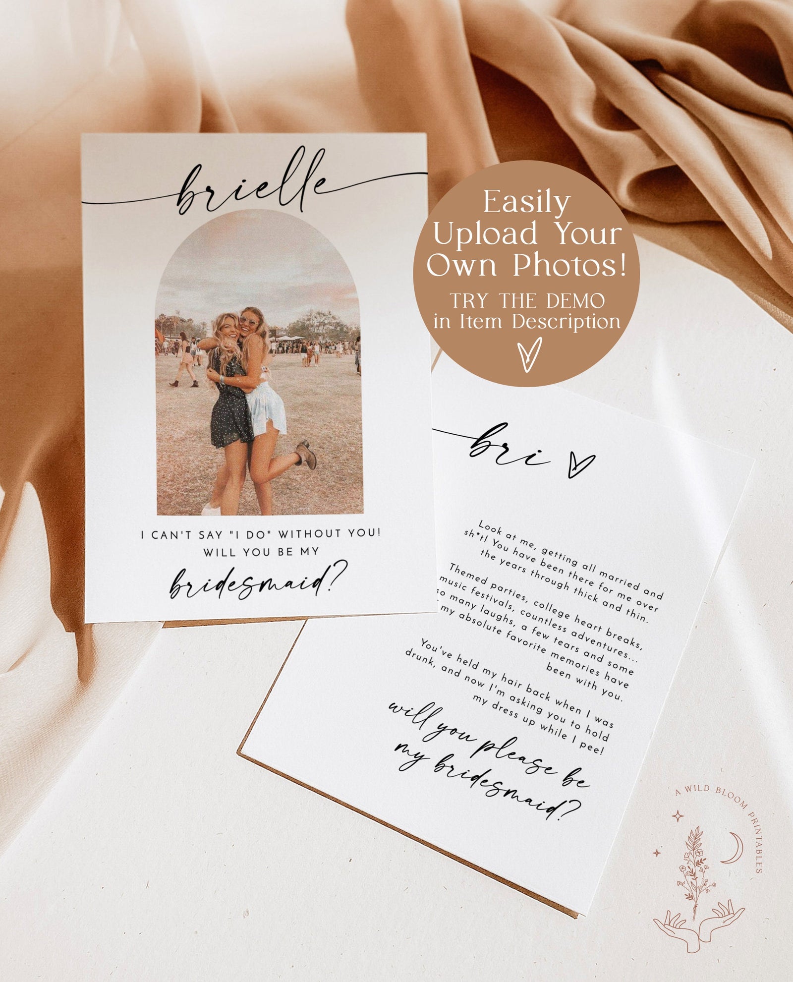 Bridesmaid Photo Card