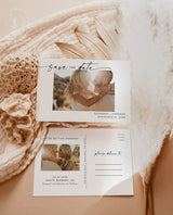 Photo Save the Date Postcard Template | Postcard Save the Date Invite