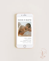 Digital Save the Date | Modern Minimalist Save the Date