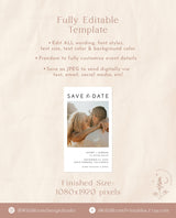 Digital Save the Date | Modern Minimalist Save the Date