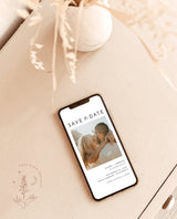 Digital Save the Date | Modern Minimalist Save the Date