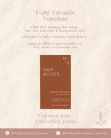 Terracotta Save the Date | Modern Minimalist Save the Date