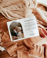 Photo Thank You Card | Minimalist Wedding Thank You Card