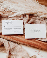 Minimalist RSVP Postcard | Modern Wedding Response Card