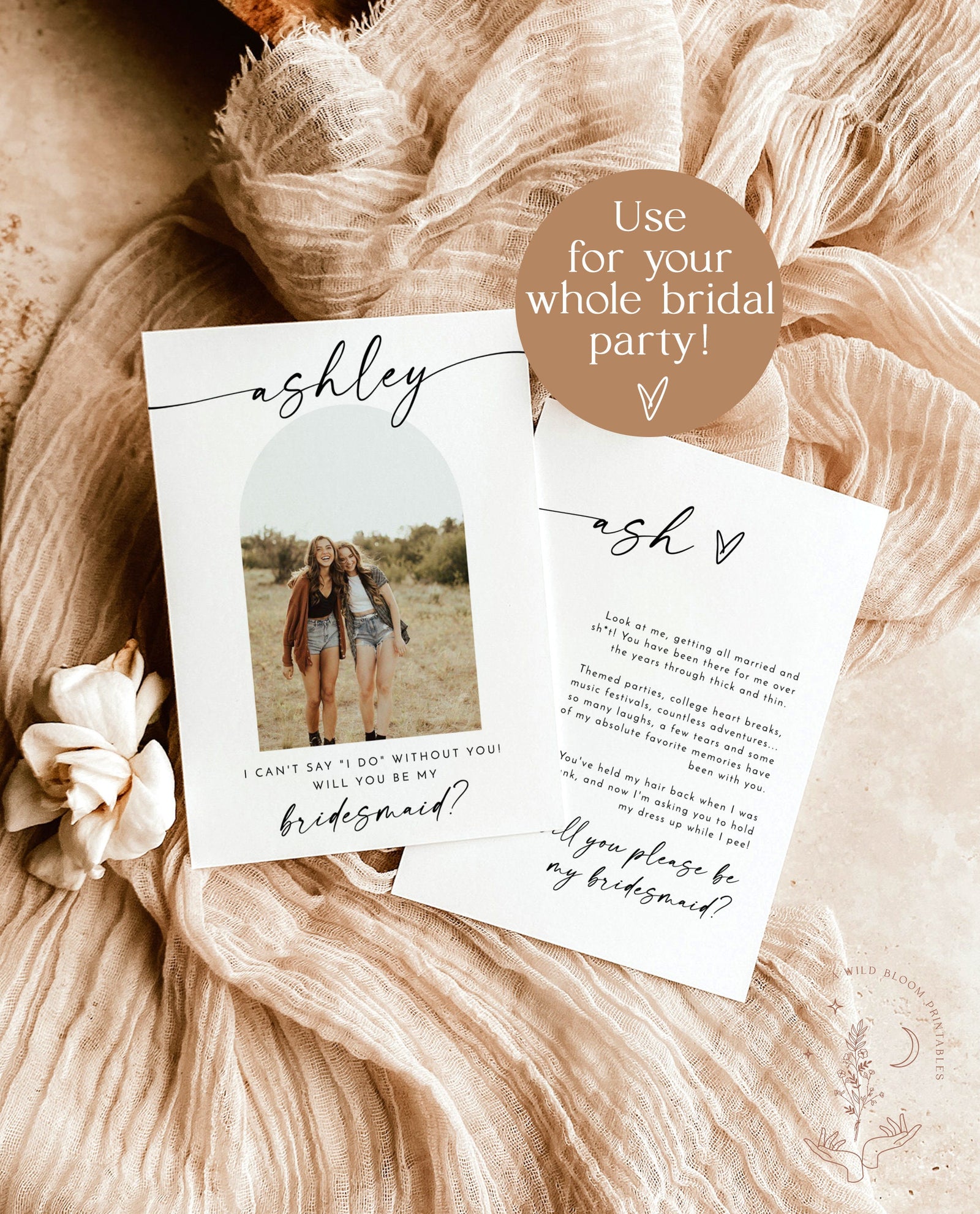 Bridesmaid Photo Card