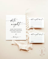 Modern Date Night Ideas Card | Date Night Ideas Sign