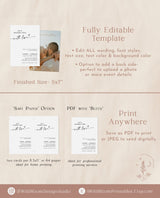 Minimalist Engagement Party Invite Template | Modern Couples Shower Invitation