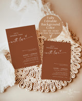Minimalist Engagement Party Invite Template | Modern Couples Shower Invitation