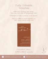 Terracotta Engagement Party Evite | Modern Co-Ed Shower Invite