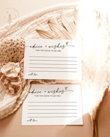 Advice and Wishes Card | Modern Bridal Shower
