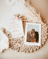 Boho Wedding Invitation Template | Wedding Invite