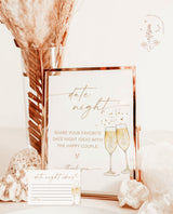Date Night Ideas Sign | Bridal Shower Date Night Ideas