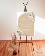 Boho Gender Reveal Welcome Sign | Pampas Grass Gender Reveal Poster