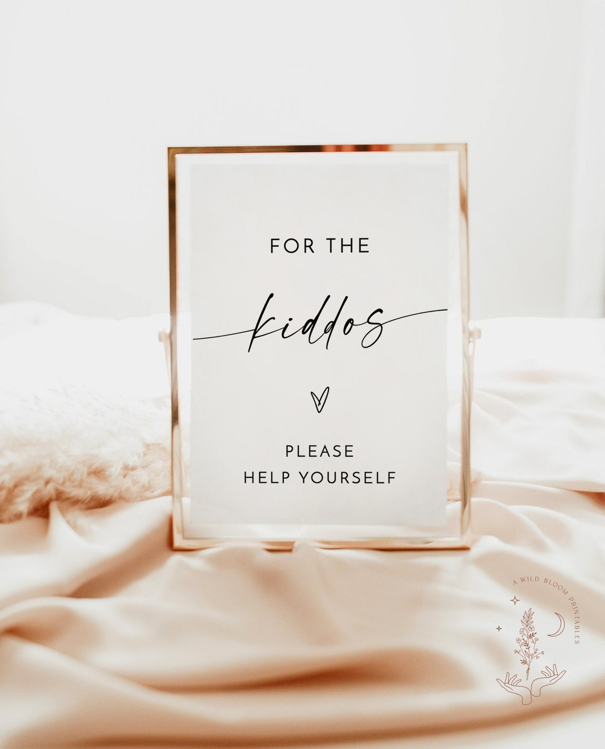 For the Kiddos Favors Sign | Modern Wedding Kids Menu Sign