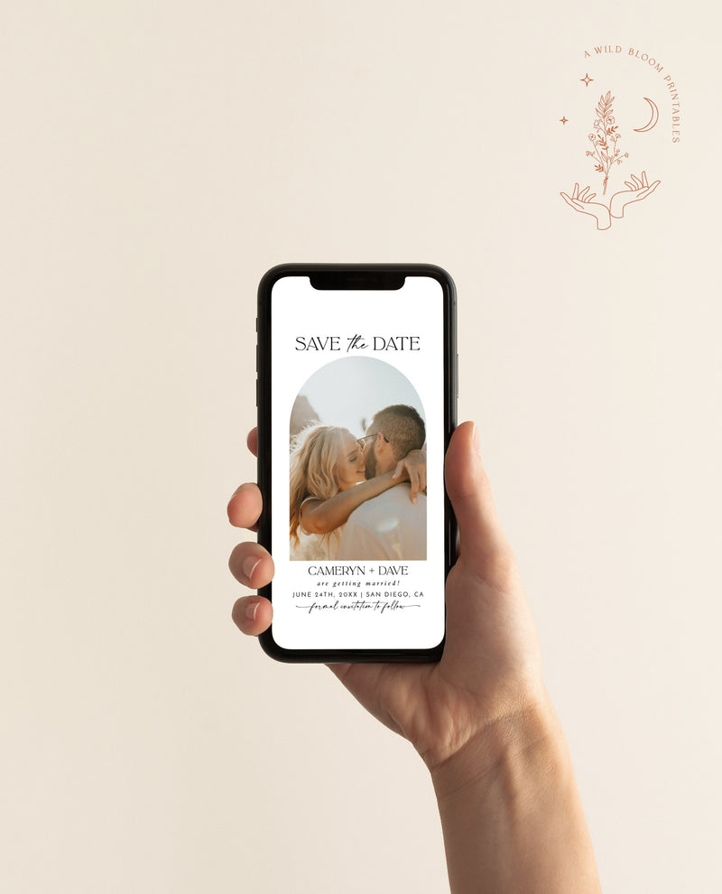 Electronic Save the Date | Digital Text Save the Date | Modern Minimalist Save the Date | Digital Save the Date | Editable Template | D1