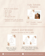 Boho Wedding Invitation Template | Wedding Invite