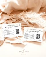 Honeymoon Fund Card Template | Honeymoon Wish QR Code