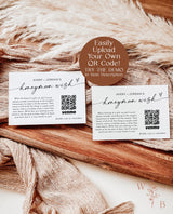 Honeymoon Fund Card Template | Honeymoon Wish QR Code