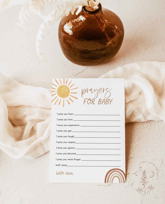 Prayers for Baby Card | Sunshine Baby Shower