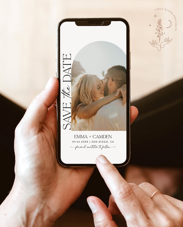Modern Minimalist Save the Date | Electronic Save the Date
